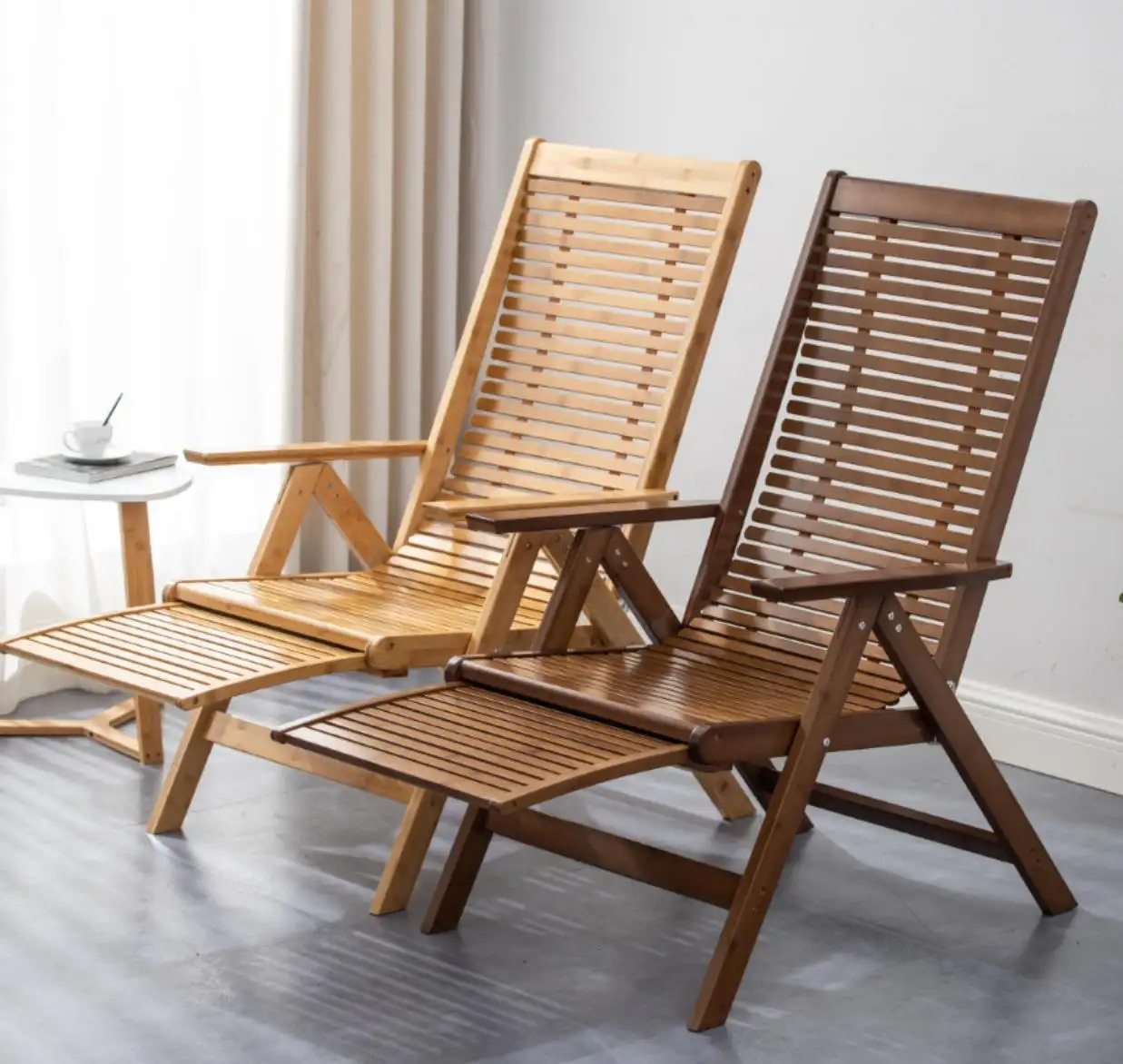Fauteuil inclinable en bambou, fauteuil pliant de pause déjeuner, meuble de balcon, loisirs de maison, pour personnes âgées, réglable