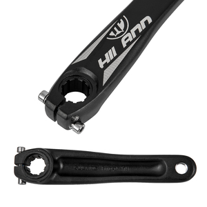 JOYSUN Juego de Bielas de Bicicleta de Montaña <span class=keywords><strong>MTB</strong></span> de Aleación de Aluminio Negro 170mm 104 BCD Hueco Integrado <span class=keywords><strong>para</strong></span> Bicicletas de Montaña y Carretera con Plato de 32/34/38T - Product Image 6