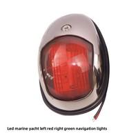 Feu de navigation latéral en acier inoxydable à LED pour yacht, petit bateau, signalisation de canal, accessoires de navire
