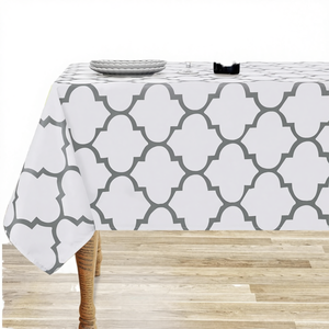 Moroccan Printed <b>Tablecloth</b> Customized <b>Rectangle</b> Polyester Stain Resistant Indoor Outdoor Dining Table Cover OEM ODM - Product Image 4