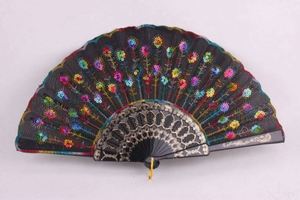 Abanico Plegable de Plástico con Diseños de Dragones Bordados Chinos Orientales en Varios Colores para Artículos Promocionales de Fiesta - Product Image 2