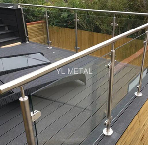 YL Modern Style Stainless Steel DIY Balustrade Outdoor Handrail Glass <strong>Railing</strong> for Deck Terrace <strong>Balcony</strong> - Product Image 3