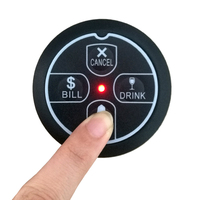 433.92mhz montre sans fil cloche vibrateur pour Restaurant 1 montres-bracelets rechargeables 5 bouton de Table avec facture d'appel boisson annuler
