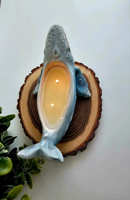 Pot à bougie en céramique en forme de baleine créative-Vase à bougie unique d'inspiration marine