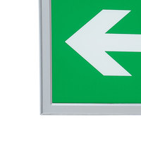 Señal de salida de emergencia LED contra incendios, fábrica, venta al por mayor, LED recargable, señal de salida de seguridad contra incendios, escalera, doble cara, LED, señal de salida de emergencia