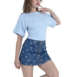Camiseta Casual para Mujer Ever Glow, Cuello Redondo, Minimalista, Sólida, Transpirable, Antiencogimiento, Secado Rápido, Ecológica, Tallas Grandes, Poliéster/Algodón - Product Image 1