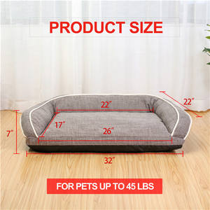 Umwelt freundliches Hundes ofa Haustier bett OEM Haustier betten Zubehör Kau sicher Extra große beruhigende braune Katze Hund Haustier Bett matte - Product Image 6