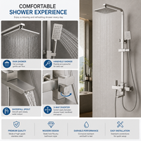 Colonne de douche et bain ronde en laiton chromé à poignée unique MCBKRPDIO avec robinet doseur à noyau céramique et jet de pulvérisation