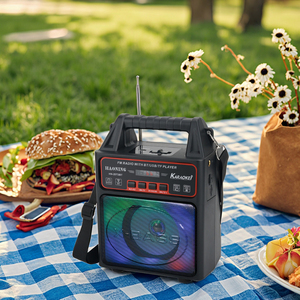 Radio FM Recargable para Exteriores Inalámbrico con Altavoces <span class=keywords><strong>MP3</strong></span>/USB/TF Reproductores de Música Portátiles Inalámbricos de Alta Calidad de Audio - Product Image 4