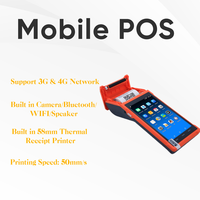 Terminal de point de vente Android à écran tactile HD 5,5 pouces, NFC, imprimante thermique 58 mm, machine de caisse portable, prix bas, fabrication OEM/ODM