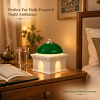 Lampe de chevet Coran avec haut-parleur, design dôme, écran tactile, options de prise EU/UK, Zikir Ruqyah, cadeau islamique