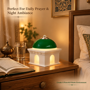 <span class=keywords><strong>Lampe</strong></span> de chevet Coran avec haut-parleur, design dôme, écran tactile, options de prise EU/UK, Zikir Ruqyah, cadeau islamique - Product Image 1