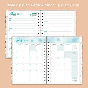 Carnet de notes à plan hebdomadaire A5 personnalisé avec sangle et bobine Cross-Border 2025 Schedule Paper Cover New Customizable Notebook - Product Image 3