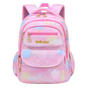 Zmbaby Girls Backpack 15 Inches Waterproof School Bag For Ages 6-12 With Color Blocking Design - Product Image 5