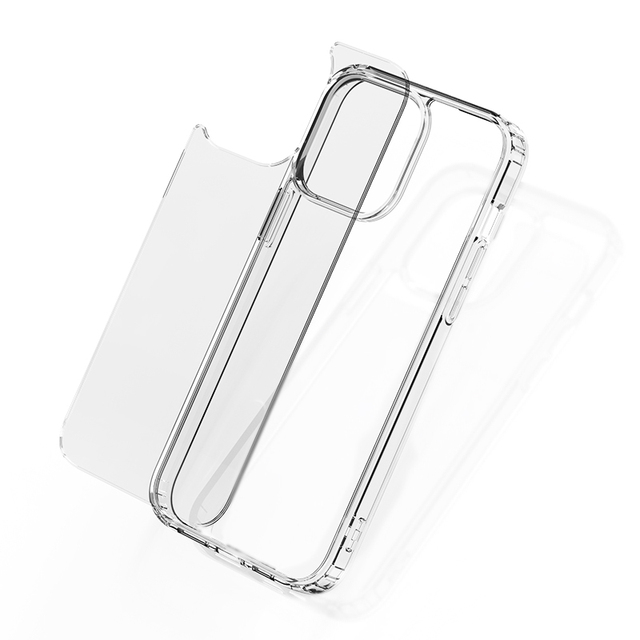 ATB Anti-Yellowing Transparent TPU+PC Waterproof Shockproof Easy Install Mobile Phone Case for 15/14/13/12/11 Pro