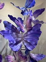 Papillons artificiels géants en organza et EVA, personnalisables, imperméables, peints à la main, décoration de mariage, vitrine