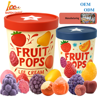 Vente flash : Sucettes glacées en forme de fruits 3D, pêche, mangue porte-bonheur, crème glacée au chocolat au lait, présentées dans une boîte attrayante