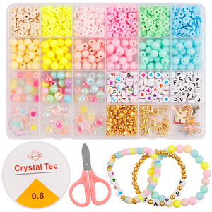 Set de Joyería DIY Crystal Tec, Kit de 1030 Piezas de Cuentas Acrílicas para Hacer Pulseras para Niños de 7 a 12 Años - Product Image 1