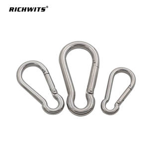 Crochet à ressort en acier inoxydable 304/316, mousqueton, boucle d'escalade en plein air, crochet pour chaîne et corde, pour la navigation de plaisance et le yacht - Product Image 2