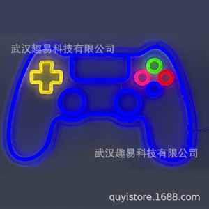 ตัวควบคุมเกม ป้ายไฟนีออน ไฟ LED ตกแต่ง กรอบสีฟ้า พร้อมปุ่มหลากสี ใช้พลังงานจาก USB สำหรับห้องอีสปอร์ต ห้องเกม - Product Image 5