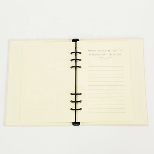 Quaderno con Copertina in Lino Personalizzata A5, Rilegatura <span class=keywords><strong>ad</strong></span> <span class=keywords><strong>Anelli</strong></span> con Copertina Rigida - Product Image 4