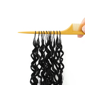 Extensiones <span class=keywords><strong>de</strong></span> Cabello Sintético Gladys, <span class=keywords><strong>Trenzas</strong></span> Rizadas Invisibles, <span class=keywords><strong>Dos</strong></span> Mechones Conectados - Product Image 3