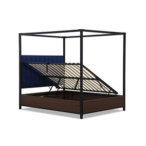BELGRAVIA Contemporary Metal Postal Ottoman <b>Bed</b> <b>Frame</b> Single King <b>Queen</b> <b>Sizes</b> Home Use Underbed Storage Steel Bedroom Modern - Product Image 2
