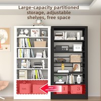 Classeur sur pied antirouille au design moderne Bibliothèque modulaire sur pied avec rangement Étagère en acier au design