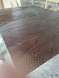 Vente directe d'usine, panneau mural en bois 3D artisanal, paysage abstrait sculpté, art en bois massif pour la décoration de la maison - Product Image 2