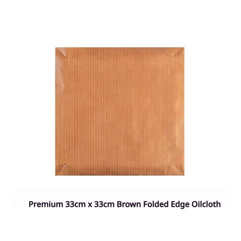 33*33cm folded oilcloth "for square baking tray]