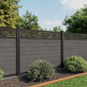 ألواح سياج خصوصية شبه مغلقة من البي في سي مع عمودين، سياج أمان منزلي خارجي صديق للبيئة - Product Image 5