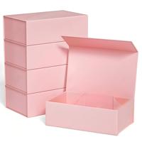 Boîte cadeau magnétique rigide en carton recyclable de luxe avec logo personnalisé, emballage en papier pliable avec couvercle magnétique