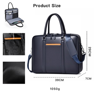 Cao cấp công suất lớn không thấm nước thiết kế máy tính xách tay Túi xách du lịch PU da kinh doanh cặp túi cho nam giới - Product Image 4