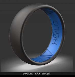 Cincin jari silikon dua warna kustom hadiah pernikahan silikon dua warna cincin silikon - Product Image 5