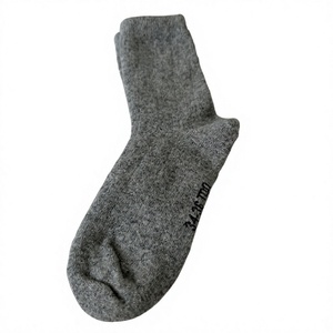 Wholesale Grey Crew <b>Socks</b> <b>Wool</b> Breathable Knitted Solid Color For <b>Women</b> Daily Casual Wear Spring Season - Product Image 1
