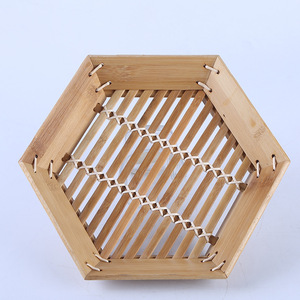 Plateau de service rectangulaire en bambou Ok 275, en bois naturel, pour thé, pain, rangement alimentaire, pains vapeur, plateau de cuisine, style coréen simple - Product Image 4