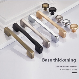 Modern Classic Design Aluminum Alloy <strong>Black</strong> <strong>Door</strong> <strong>Knob</strong> Adjustable Cabinet Handle 96mm 128mm Living Room Bedroom Furniture Handles - Product Image 2