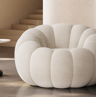 Chaise nouveau design Chaise de salon nordique moderne Chaise de salon citrouille confortable Fauteuil de repos Canapé simple Canapé boucle