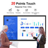 Tableau blanc interactif LCD 4K MUen DY104 de 100 pouces avec fonction tactile stylo/doigt pour les écoles et les réunions
