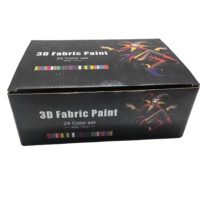 Peinture textile pour vêtements, 24 couleurs, peinture textile permanente douce, lavable, ensemble de peinture textile pour vêtements, sacs en toile, bricolage artistique