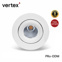 Spot encastré LED COB 10W moderne nordique, 3 CCT, sans scintillement, orientable à 36 degrés, réflecteur en aluminium, pour usage résidentiel