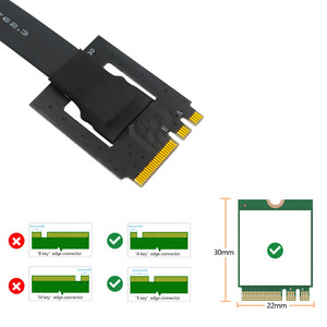 Cable adaptador de 270 grados de doble llave M.2 (NGFF) a PCI-E 16X, CI-E 3.0 A-E en stock, cable adaptador de doble llave M.2 (NGFF) A-E a PCI-E 16X - Product Image 6