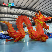 Dragon d'or gonflable personnalisé Sayok Dragon chinois vert gonflable géant pour la publicité
