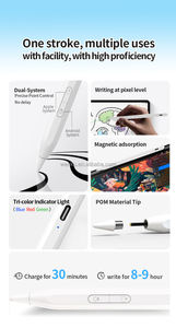 Stylet actif rechargeable à double système tactile WK033A OEM ODM, en plastique, avec pointe remplaçable, attraction magnétique pour - Product Image 3