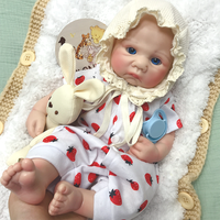 Poupée Reborn en Silicone Corps Entier de 18 Pouces, Modèle Garçon Mignon, pour Jeu d'Imitation, Compagnon d'Enfants, Figurine de Collection - Vente en Gros
