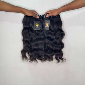 Extensions de cheveux Bodywave, mèches de cheveux humains indiens bruts ondulés non traités, cuticules alignées - Product Image 2