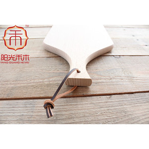 เขียงไม้เนื้อแข็ง Sunshine Hemu ขนาด 39x17.5x1.5 ซม. รูปทรงสี่เหลี่ยมผืนผ้า ไม่ทาสี สำหรับขนมปัง ซูชิ พิซซ่า ถาดเสิร์ฟพร้อมหูจับ - Product Image 3
