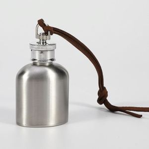 Wholesale 1oz Stainless Steel Portable Round Flagon Kettle Oilcan Keychain 28ml Metal Travel Wine Pot Mini Hip Alcohol Flask - Product Image 6