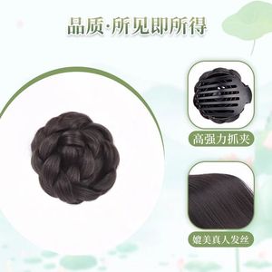 Perruque chignon neuf fleurs en queue de cheval, en fibre haute température, faite à la main pour femme, style coiffure arrière volumineuse - Product Image 5