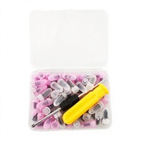 Kit Completo de Reparación de Neumáticos con 50 Clavos de Reparación y Destornillador de Doble Cabeza, Estuche Rígido de Goma y Plástico para Reparación Rápida de Pinchazos